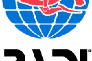 PADI logo with red diver over blue globe and text: Seek Adventure. Save the Ocean.